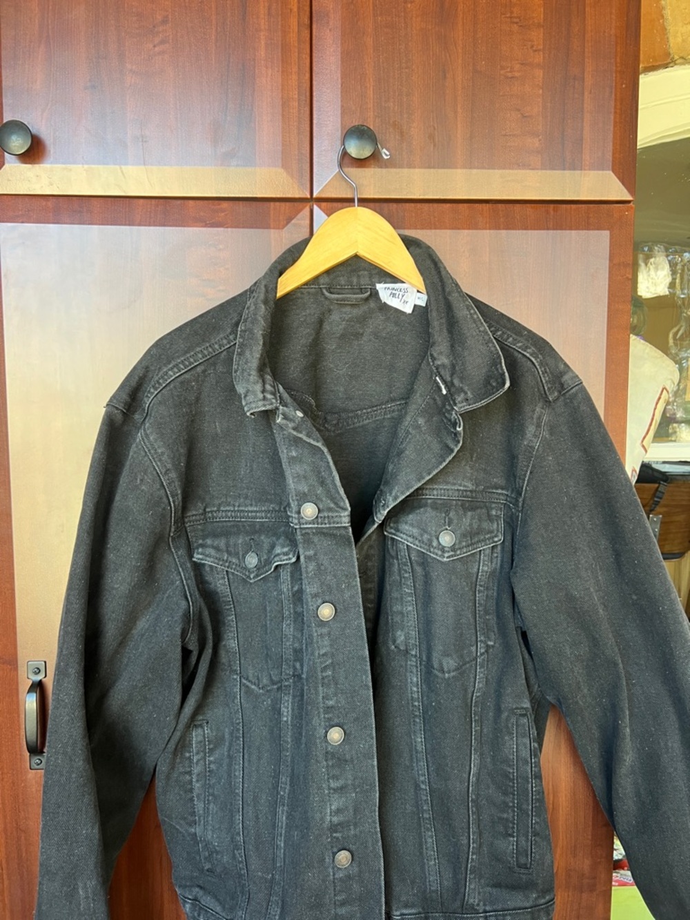 Princess Polly Washed Black Denim Jacket